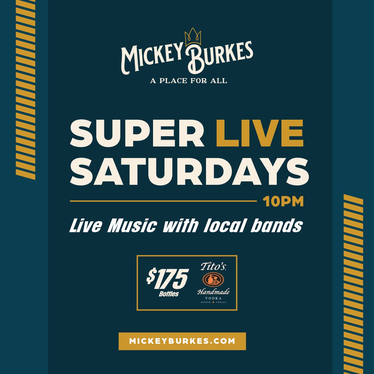 Super Live Saturdays, live music with local bands